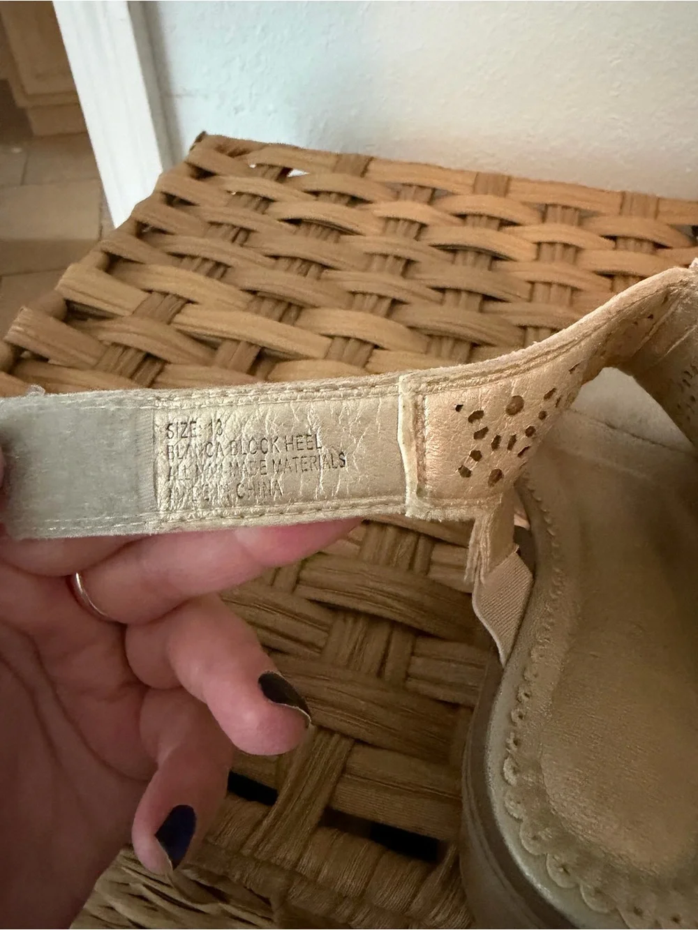 Girls' Laser-Cut Open-Toe Dress Sandals in Beige